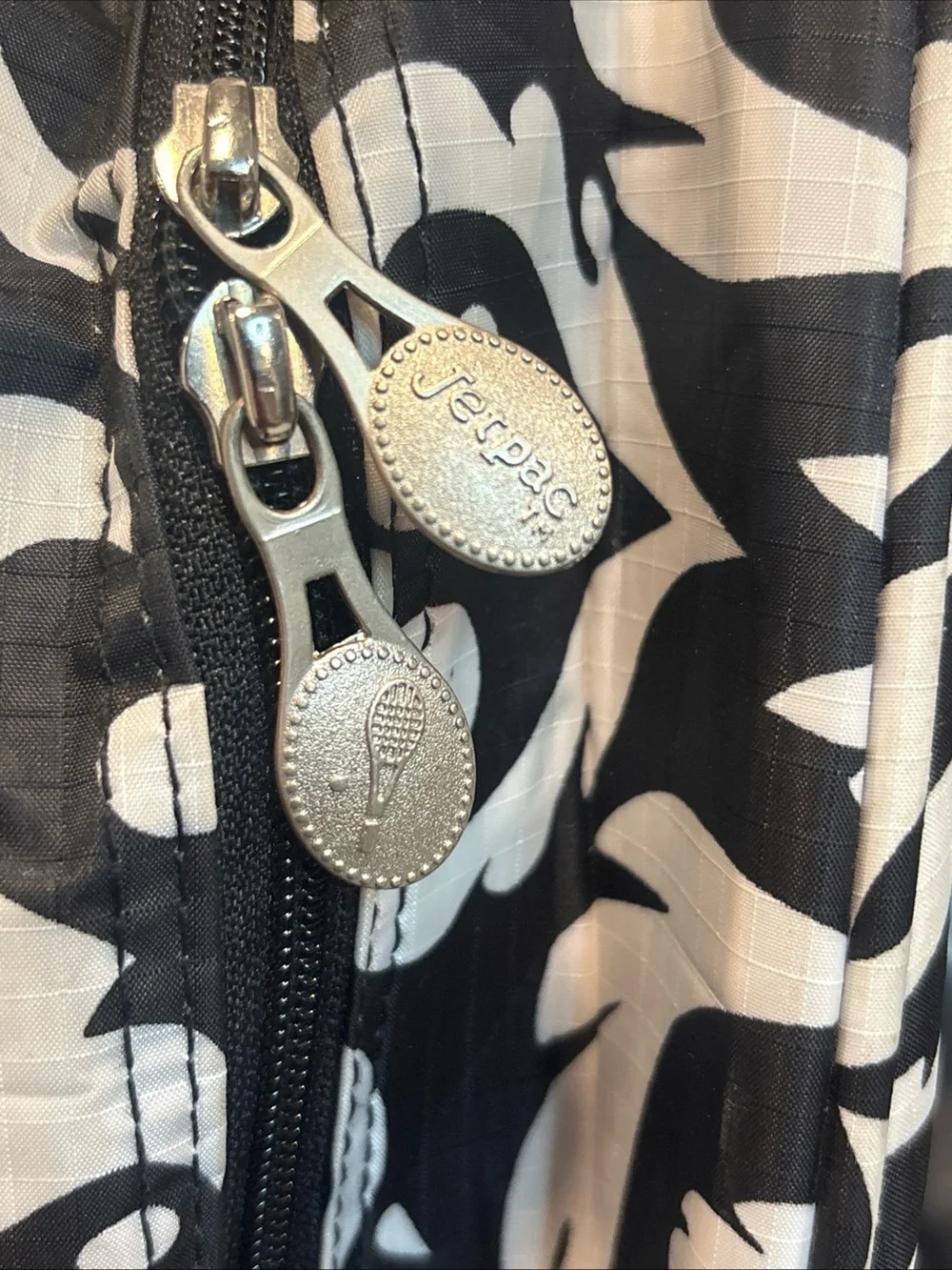 Life is Tennis Jetpac Black White Backpack Crossbody Travel Bag Jerome Jomash